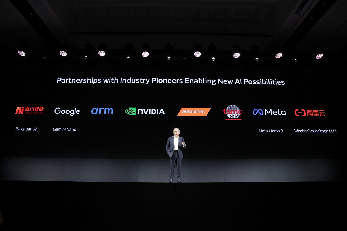 MediaTek's tweet image. Watch the Vice Chairman &amp;amp; CEO of MediaTek, Dr. Rick Tsai&apos;s keynote from #COMPUTEX24. Dr. Tsai shared how #UbiquitousAI will enable #IntelligenceEverywhere and was joined by 2 of our key partners in AI, Rene Haas, CEO @Arm, &amp;amp; Jensen Huang, CEO @Nvidia. bit.ly/3VqzJ0L
