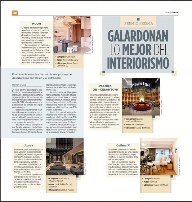 circulocuadrado's tweet image. Muchas gracias @refEntremuros por el apoyo para la difusión de lis resultados del Premio de Interiorismo Mexicano PRISMA #HaciendoEquipo @expohabitat #interiorismo #PRISMA2023