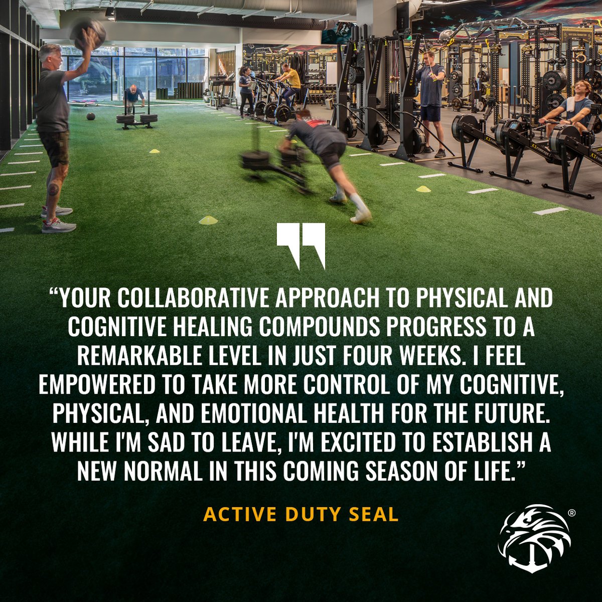 The Warrior Fitness Program is a holistic, evidence-based “hard reset” for SEALs and SWCCs before leaving the military and for NSW veterans following separation from active duty. We aim to optimize human performance for these warriors wherever they find themselves.