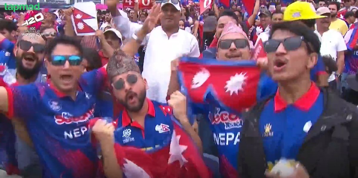The craze for Nepal cricket is amazing. Just look at their fans, so good to see the passion towards their team 🇳🇵❤️❤️❤️

#T20WorldCup #tapmad #HojaoADFree