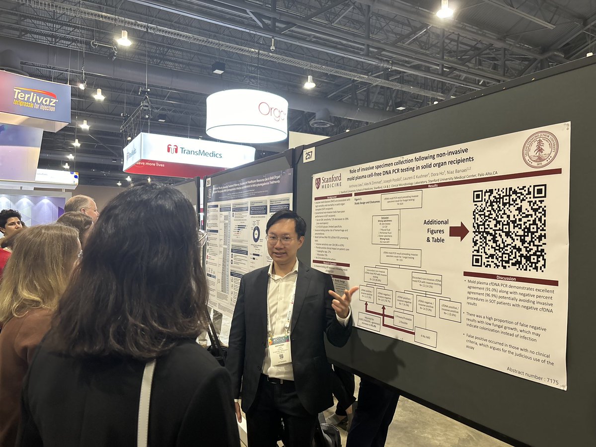 Infectious Diseases Community of Practice - AST (@ast_idcop) on Twitter photo 📢📢Trainee poster! TID fellow Dr. Anthony Lieu from <a href="/Stanford_ID/">Stanford Infectious Diseases Fellowship</a> <a href="/Stanford_Med_ID/">Stanford Medicine Infectious Diseases</a> presenting on Evaluating the Role of Invasive Specimen Collection Following Non-Invasive Mold Plasma Cell-Free DNA PCR Testing in SOT at #ATC2024Philly <a href="/AST_IDCOP/">Infectious Diseases Community of Practice - AST</a> <a href="/AST_info/">American Society of Transplantation (AST)</a> <a href="/ArunaSubraman12/">Aruna Subramanian</a> 📢📢Trainee poster! TID fellow Dr. Anthony Lieu from <a href="/Stanford_ID/">Stanford Infectious Diseases Fellowship</a> <a href="/Stanford_Med_ID/">Stanford Medicine Infectious Diseases</a> presenting on Evaluating the Role of Invasive Specimen Collection Following Non-Invasive Mold Plasma Cell-Free DNA PCR Testing in SOT at #ATC2024Philly <a href="/AST_IDCOP/">Infectious Diseases Community of Practice - AST</a> <a href="/AST_info/">American Society of Transplantation (AST)</a> <a href="/ArunaSubraman12/">Aruna Subramanian</a>
