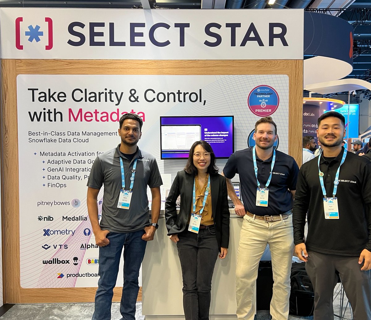 Who's ready for day 2 of hashtag#SnowflakeSummit? 

❄️ Don't forget to catch Vishal Shah's talk at 3pm today on Pitney Bowes' journey to Snowflake optimization.

🦸 Visit us at Booth 1322 to craft swag that shows off your data superpowers