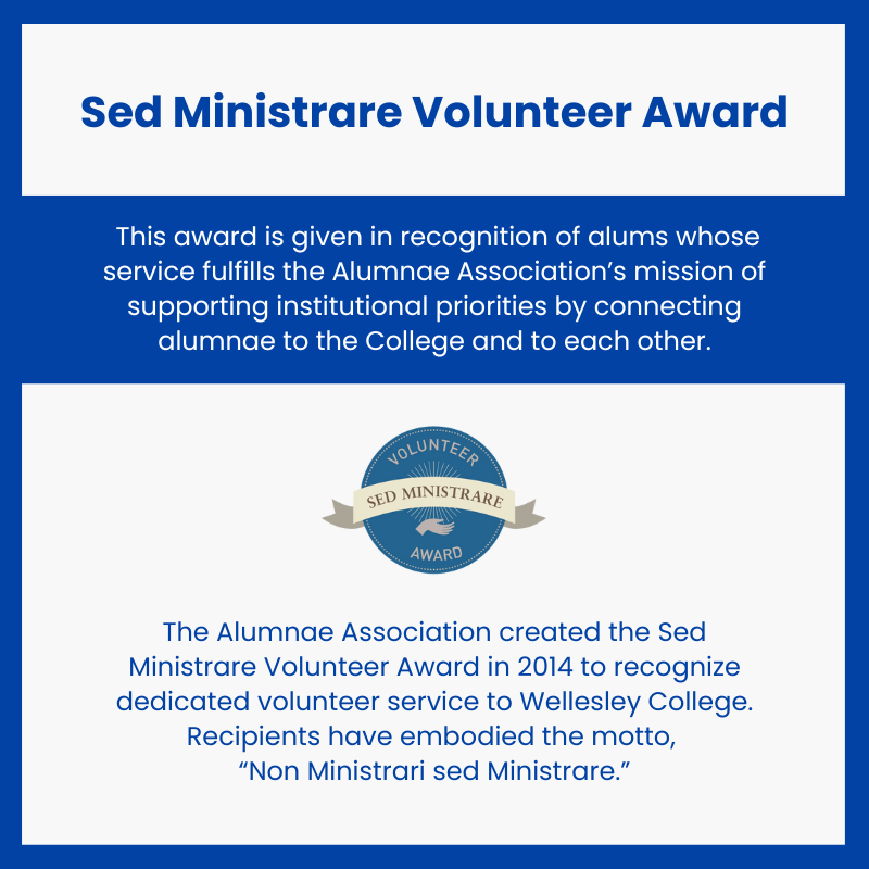 wellesleyalums's tweet photo. The 2024 Sed Ministrare and Stackpole Award recipients were announced at the 144th Annual Meeting of the Alumnae Association during Reunion 2024. Join us in congratulating them again and read more about them and the awards on our website at https://t.co/f6VM7wEIIn! https://t.co/8nYYquuSxW