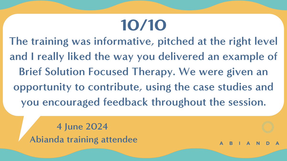 Abianda1's tweet image. Thanks to the @Catch22 team who participated in our 'Working with Young Women &amp;amp; Girls Affected by 'Gangs' &amp;amp; County Lines' training session today. We appreciate the lovely feedback. Learn more about our training here abianda.com/training
#SolutionFocused #ContextualSafeguarding