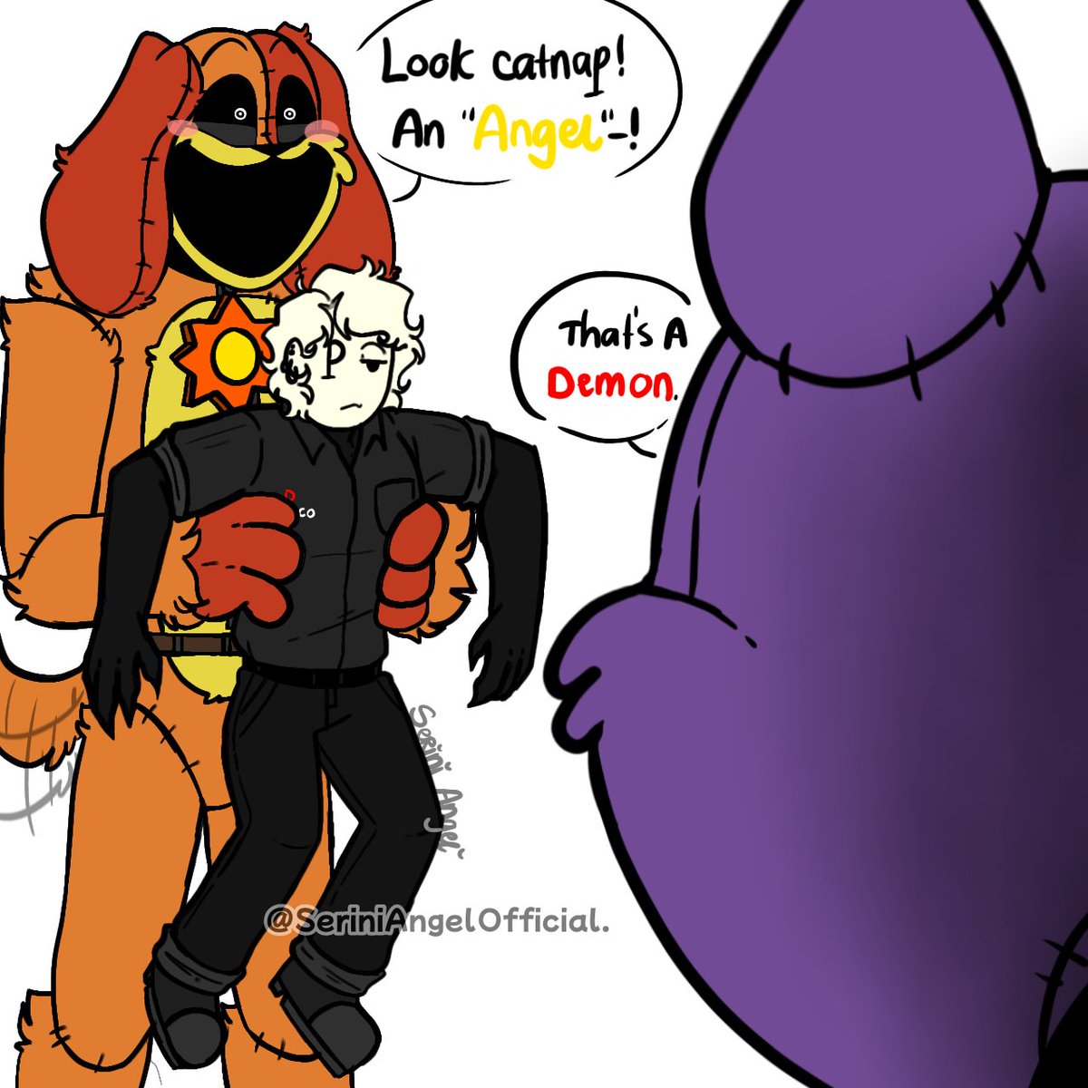 AngelSerini's tweet image. Repost my own art because I can 
#PoppyPlaytime3fanart #PoppyChapter3 #catnap #dogday #PoppyPlaytimePlayer #PoppyPlaytimeOC #art #oc #doodle