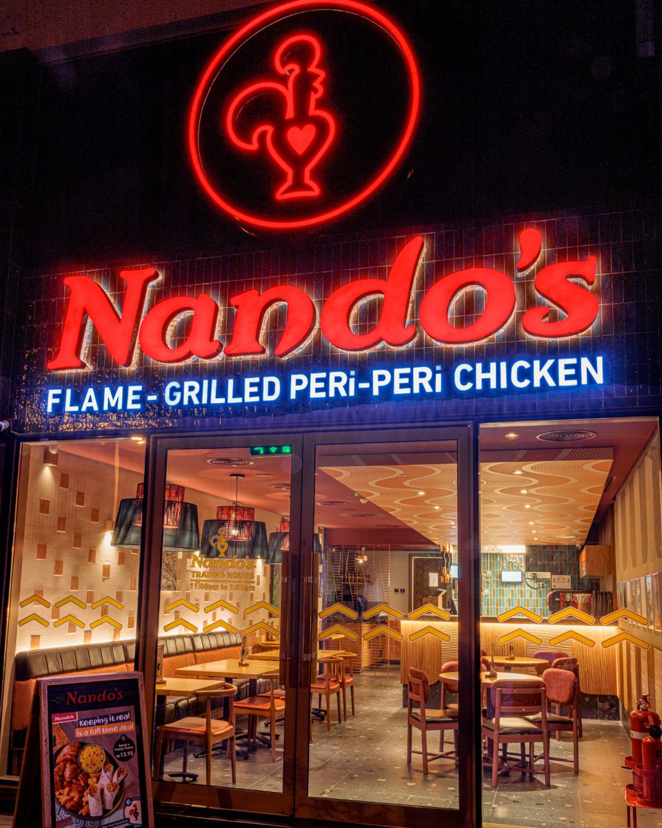 NandosBahrain's tweet photo. Experience the epitome of dining elegance at Nando's Al Reem Center, visit us now!
#bahrain #manama #bahraini #periperi #flamegrilledperiperichicken #grilledchicken https://t.co/Kzu5ITTHI1
