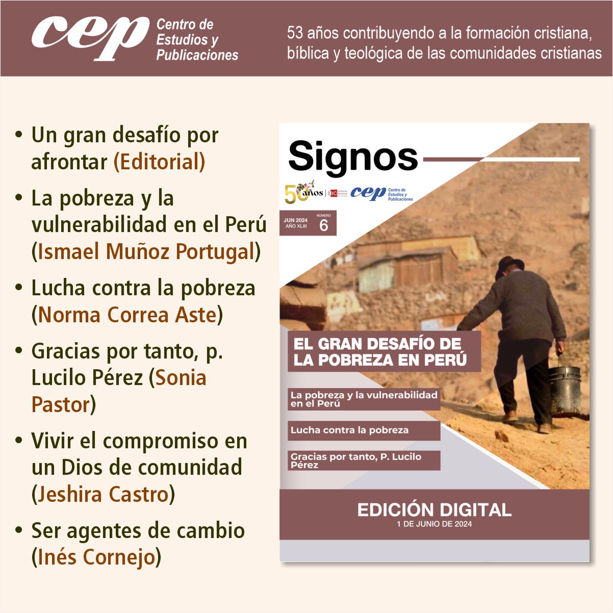 cepeditorial's tweet photo. #nuevapublicacion #revistaSIGNOS Nro. 6 del mes de junio del 2024
#DescargaGratuita de la revista en: https://t.co/Apx3Gi0vOt https://t.co/eFdPsi6LlL