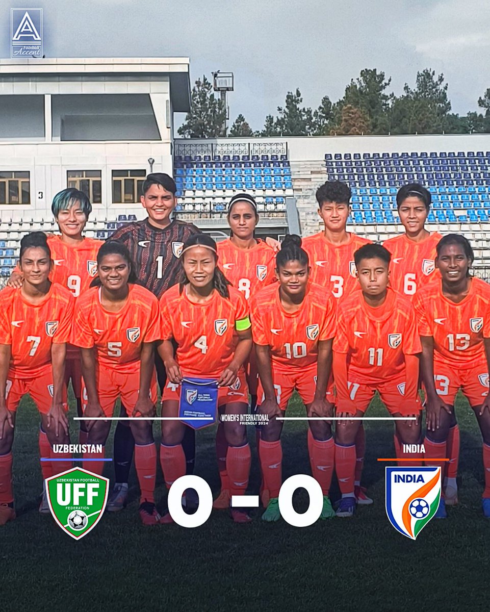 Blue Tigresses ended up their campaign with a clean sheet draw in the 2nd friendly against Uzbekistan...

#InternationalFriendly #WomensFootball #IndianFootball #BlueTigresses #BackTheBlue #ShePower #FootballAccent 🙂