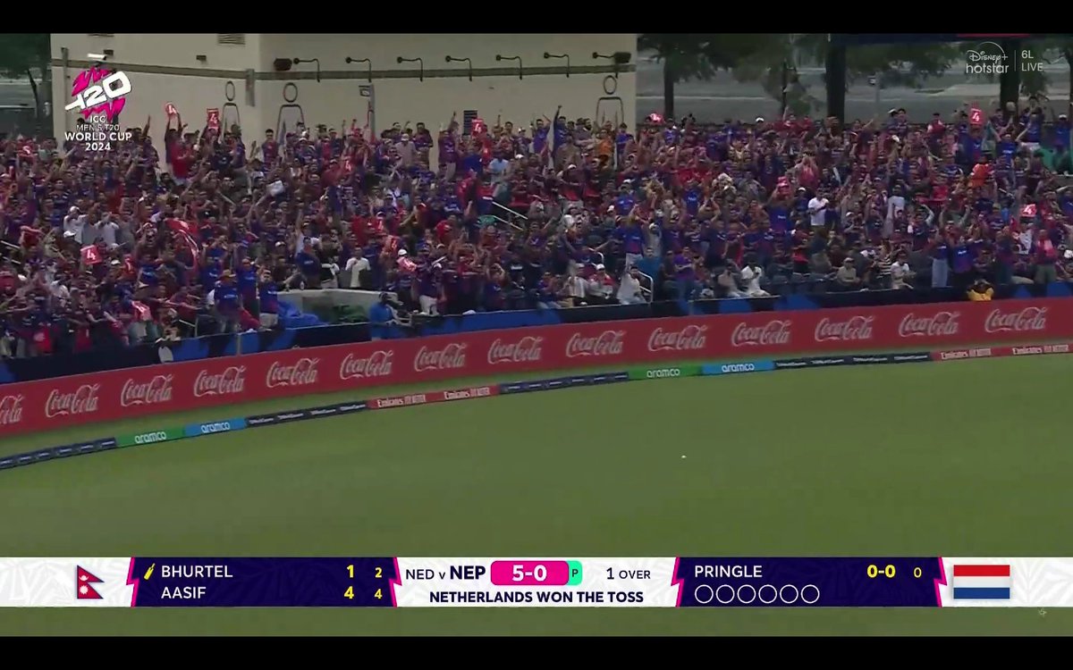 This is not Kathmandu, This is Dallas 🥶

- Nepal has one of the biggest support in this World Cup.