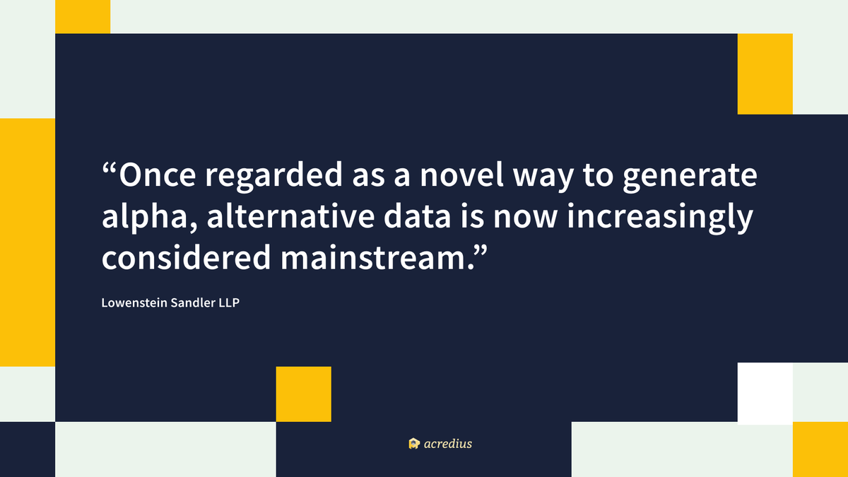 Alternative data usage among investment managers has doubled to 62% this year, says Lowenstein Sandler LLP.   
Venture capital leads, jumping from 11% to 80% 📈. 
 A strategic shift in the investment world? 🤔
