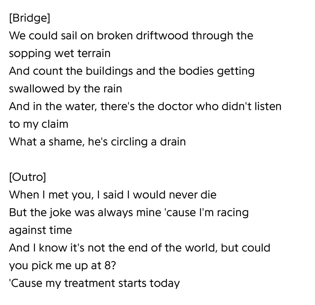 punkseyy's tweet photo. halsey’s instagram post 🙁 

the song makes so much sense now https://t.co/Y8BQZlQWvB