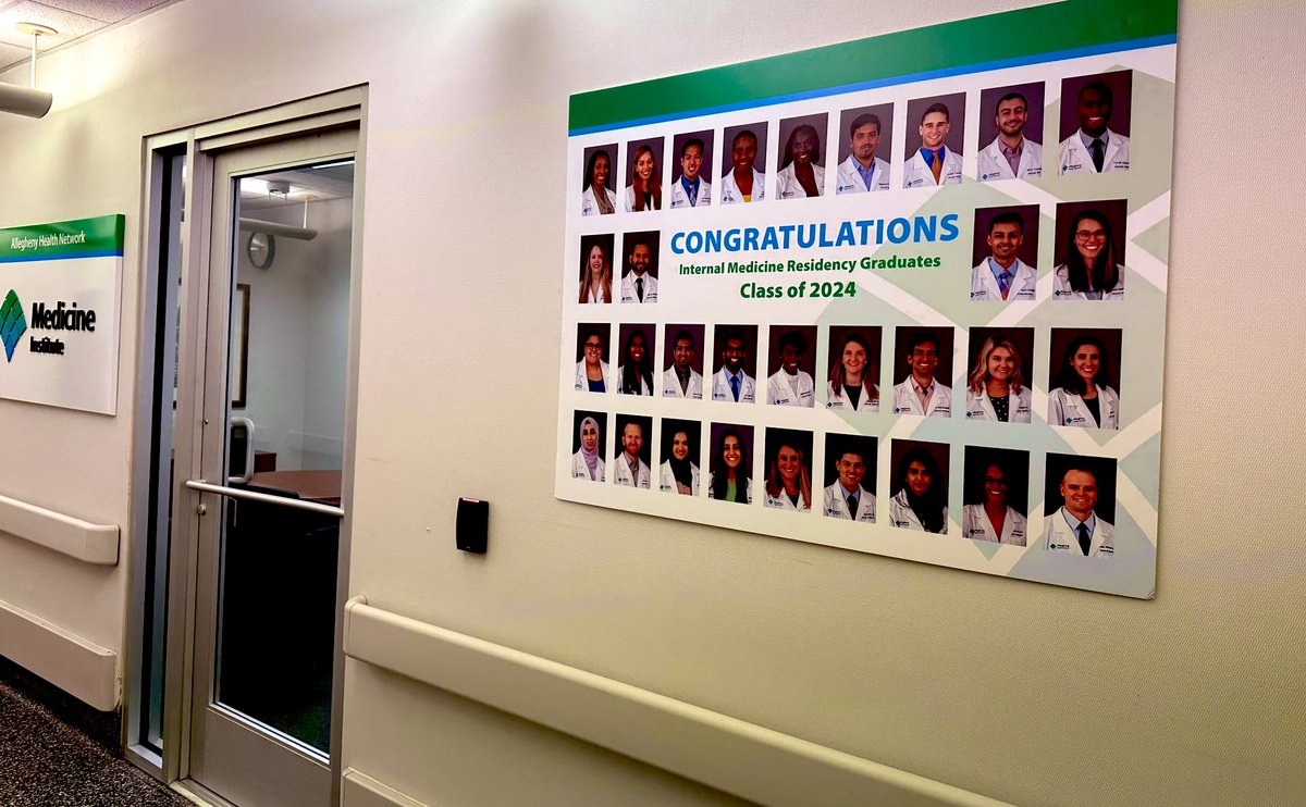 Well the tradition continues! The 2024 <a href="/AHNIMres/">AHNIMres</a> graduate board has been hung for all to see and cheer on the PGY3s to graduation day! 👩‍⚕️👨‍⚕️ The finish line is almost here! 🏁 🎉 👏🏼