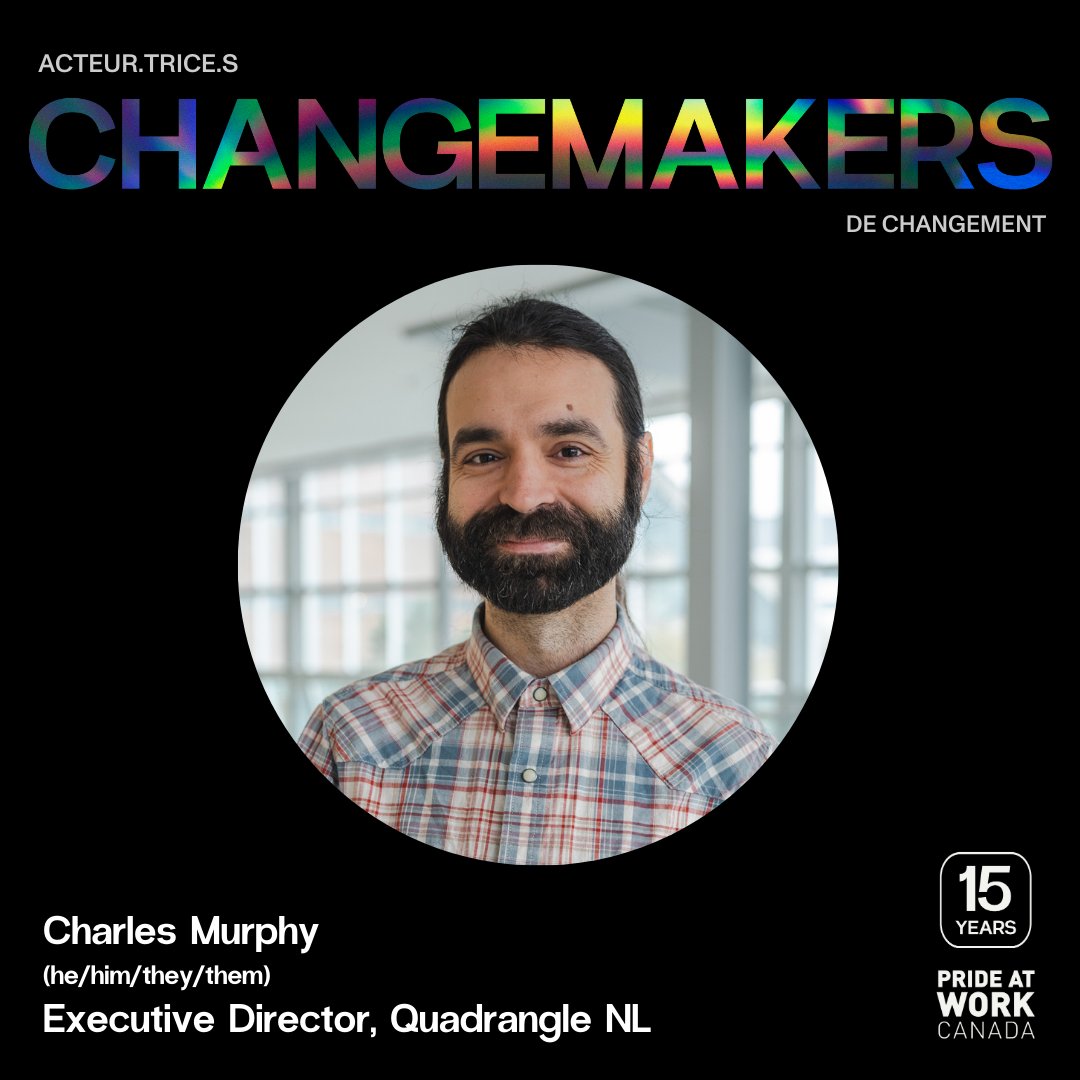 Discover CHANGEMAKER Charles Murphy, Executive Director, <a href="/TheQuadNL/">Quadrangle NL</a>. With over a decade of experience advocating for Newfoundland (Ktaqamkuk) and Labrador’s #2SLGBTQIA+ communities, Charles has worked tirelessly to enact real change in the province.
