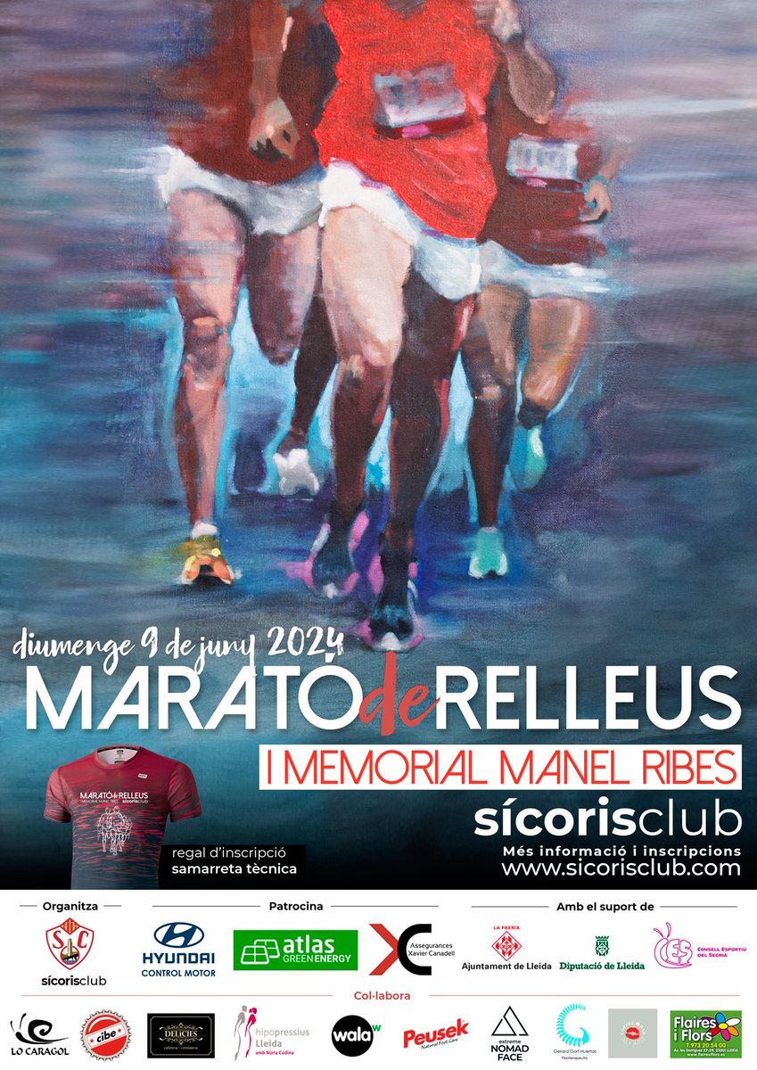 Aquest diumenge el <a href="/sicorisclub/">Sícoris Club</a> de Lleida Organitza aquesta Marató de relleus en honor al nostre company bomber Manel Ribes. 
Encara us podeu inscriure! 
Manel, sempre et recordarem! 🚒 🥰
@ajuntamentdelleida #lleida