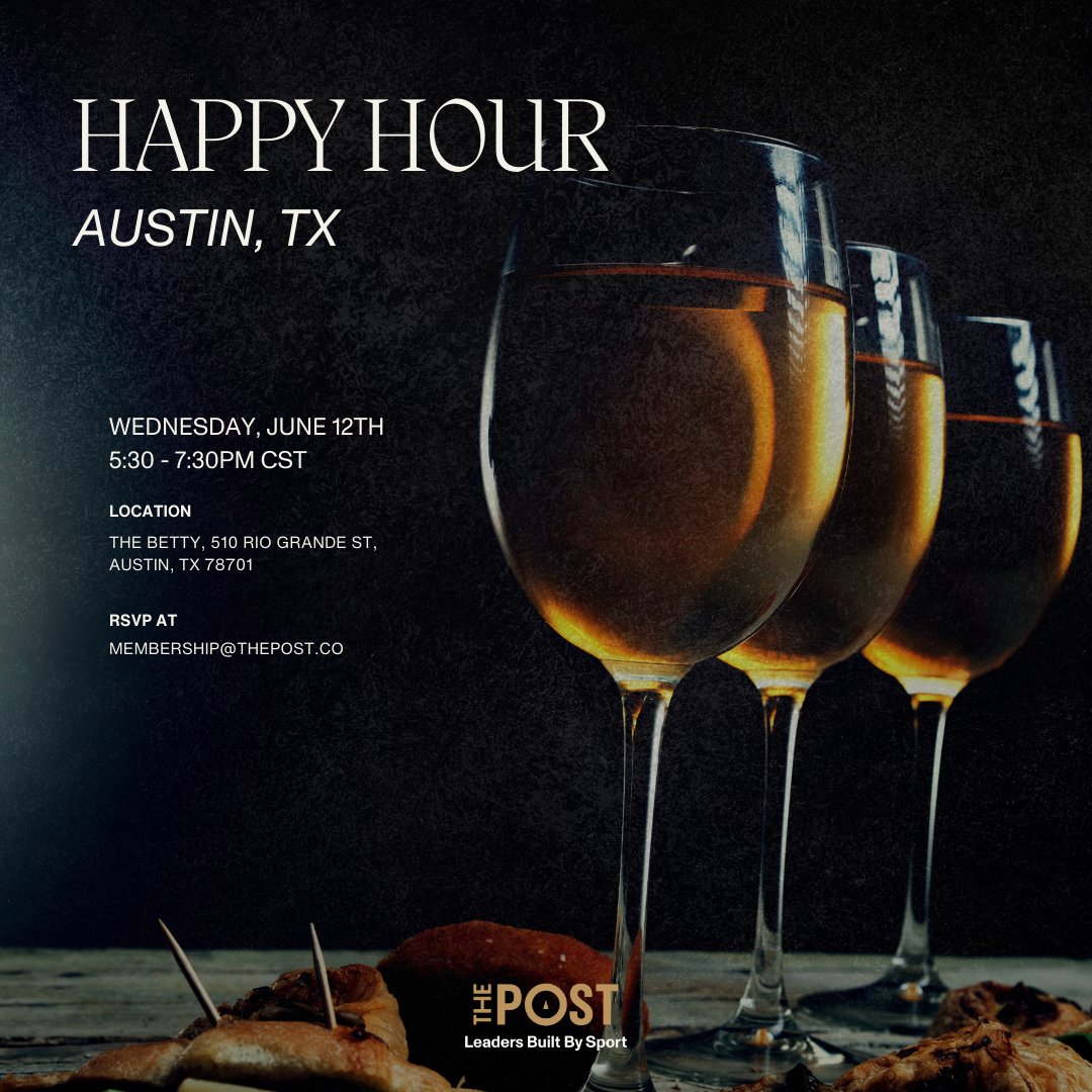 Join Members of @thepostteam and other Leaders Built By Sport in Austin, TX on 6/12 - lu.ma/05bjuqm0