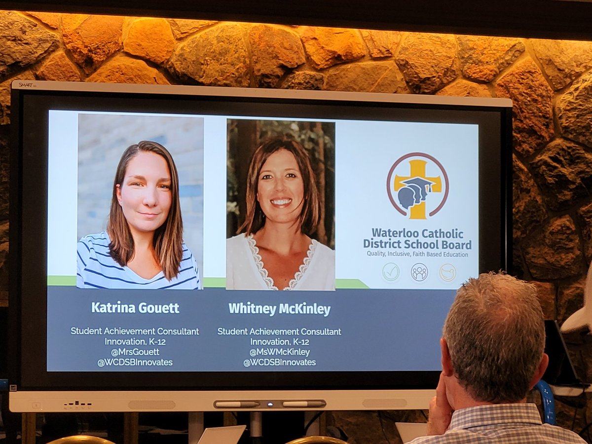 C21Can's tweet photo. Excellent #AI presentation by #Edleaders from @WaterlooCDSB on their #ai journey @ECNOConnect #ecno24 #onted Thanks for sharing our @C21Can future of AI Report! It takes a village! #shiftingminds https://t.co/ZKxUs0W3jy