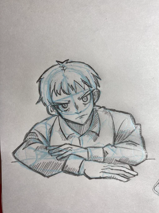 参考書模写〜やっぱりアナログだと一気に画力落ちるな 