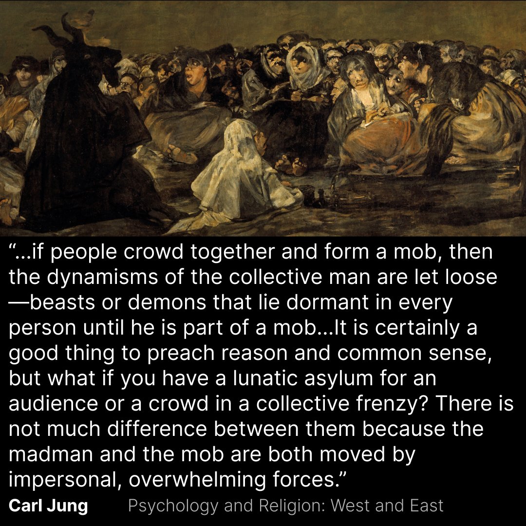academyofideas's tweet photo. Carl Jung on the Madness of Mobs. https://t.co/EPKX4xl5Oy