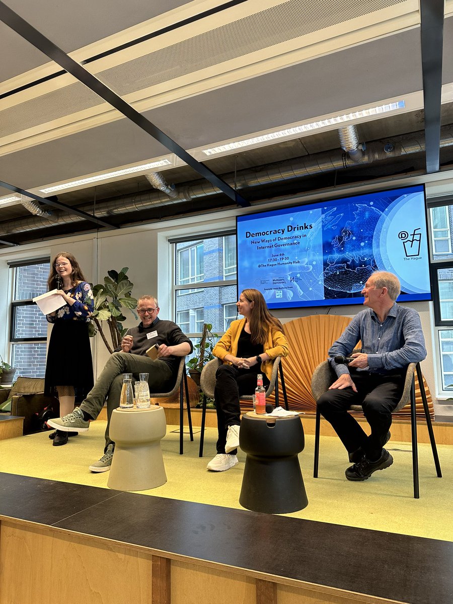 #GIGARTS2024 is coming to an end  with the Democracy Drinks reception 
“New Ways of Democracy in Internet” 
Featuring  Alisa Heaver, Netherlands Ministry of Economic Affairs &amp; Climate, and Jamal Shahin, Free University of Brussels, moderated by Jan Aart Scholte.