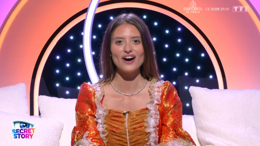 NewsReactLive's tweet photo. Justine qui va dévoiler les potins interdits, c'est clairement notre Lady WhistleDown. #SecretStory https://t.co/x9yOEmX30A