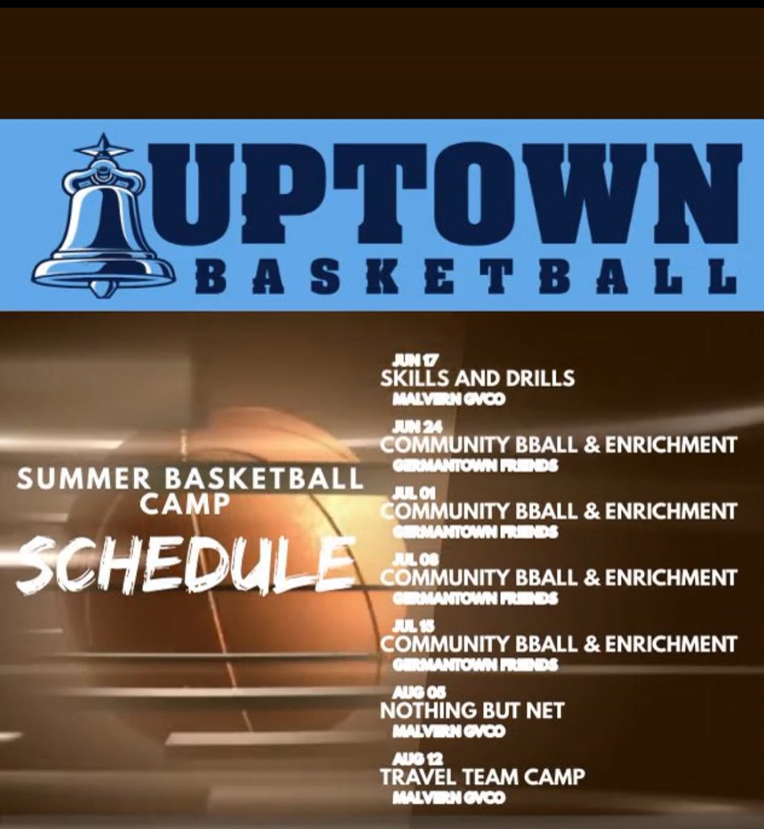 🏀 Want to get better this summer? 

💪 Come work on your game with Uptown Basketball Academy! We are offering a variety of Co-Ed camps in 2 different locations! 

🔗 Registration and additional information can be found on our website. Link in Bio!