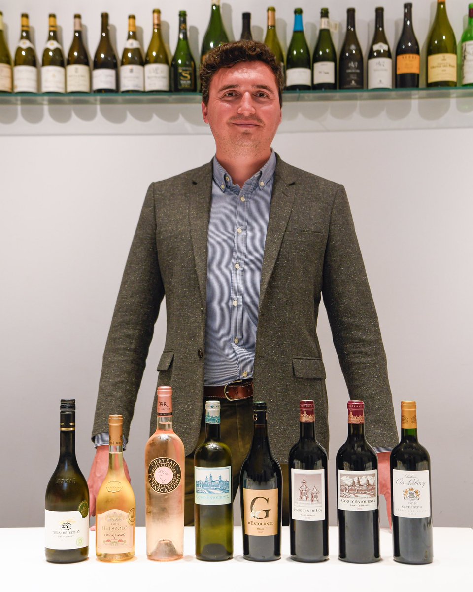 Gran cata de los vinos de Tokaj-Hétszőlő, Château La Mascaronne, Château Cos d’Estournel y Château Cos Labory con Elio Gastaldello, responsable comercial de Europa de las 4 bodegas. ¡Increíble!