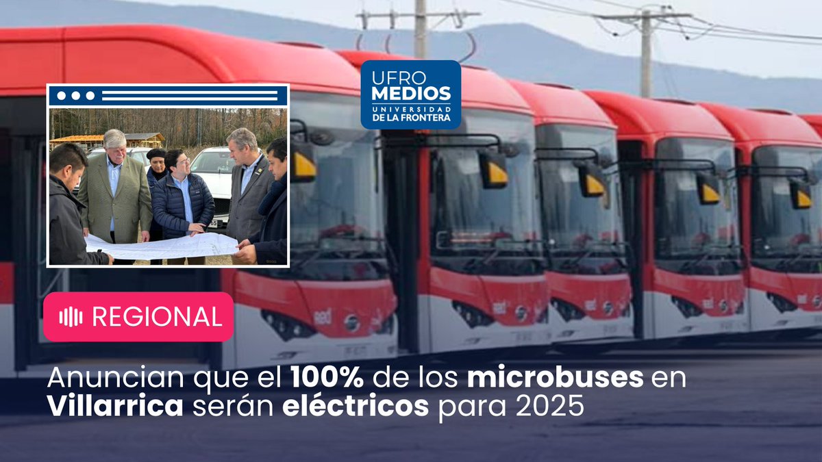 🌿Anunciado por el Ministro de Transportes y Telecomunicaciones, Juan Carlos Muñoz, se confirmó que el gobierno impulsará la implementación de 50 #buseseléctricos.

Esto marca un cambio hacia la sostenibilidad y conectividad para los más de 60 mil habitantes de #Villarrica.
