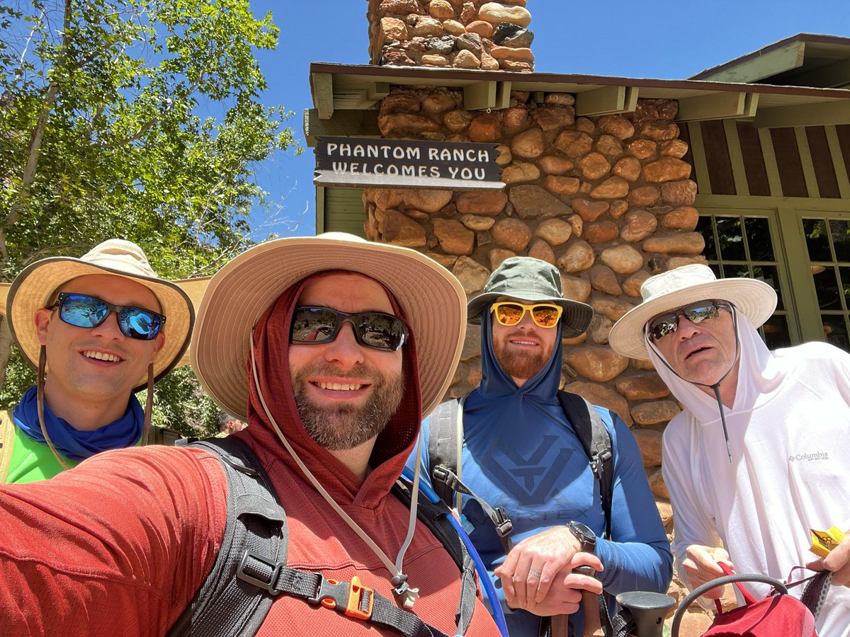 drjohnmeade's tweet image. ✅ Hike Grand Canyon Rim to Rim
Last year, I went below the Rim for the first time both hiking and rafting.
This year, I prepped and completed my first R2R with some great friends.
~26 miles
~10,000 feet of elevation change (~5000 ft of gain)
-Amazing views