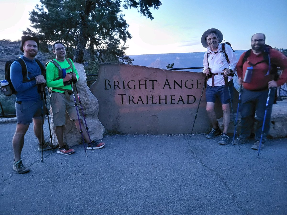 drjohnmeade's tweet image. ✅ Hike Grand Canyon Rim to Rim
Last year, I went below the Rim for the first time both hiking and rafting.
This year, I prepped and completed my first R2R with some great friends.
~26 miles
~10,000 feet of elevation change (~5000 ft of gain)
-Amazing views