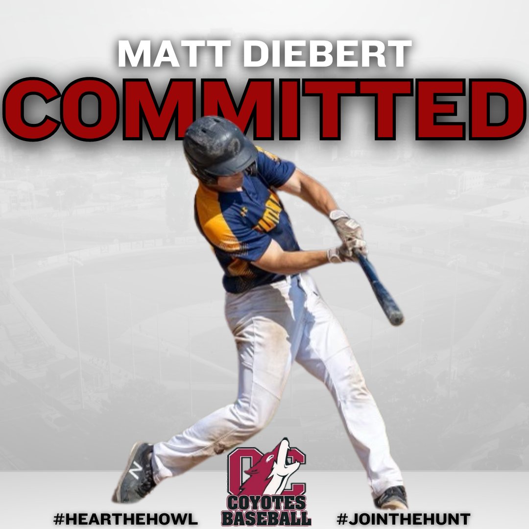 YotesBaseball's tweet image. We are excited to announce the signing of C/OF Matt Diebert from Calgary, AB.

Welcome to the Yotes Family!

#HeartheHowl #offtheboard #ccbc #occoyotesbaseball #committed #pbrbc

@CastanetNews @KelownaNow @KelownaCapNews @KelownaCourier @OkanaganCollege