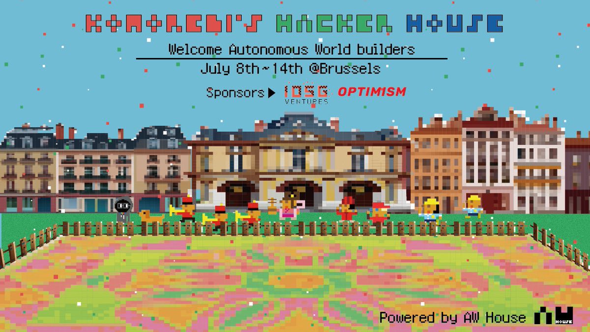 komorebihack's tweet photo. ⚡️Komorebi’s Hacker house in Brussels 🇧🇪for Autonomous World/Fully onchain game builders⚡️

July 8th - July 14th 2024 7-day for 11+ builders, researchers, and players.

Apply here↓↓
https://t.co/cmz9kwgakx

Powered by @AW_house @Komorebi8888

Sponsored by @Optimism @IOSGVC https://t.co/5105NtevWZ
