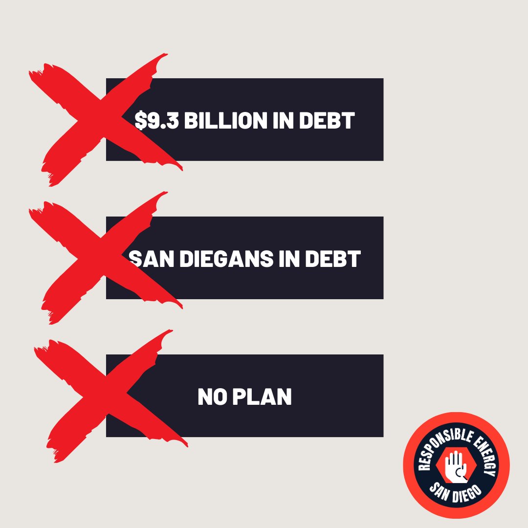 WOW🤯🤯

A government takeover of San Diego’s electric grid would cost San Diegans $9.3 billion or more in debt.  There isn’t even a plan on how the City would run the government owned electric utility!
