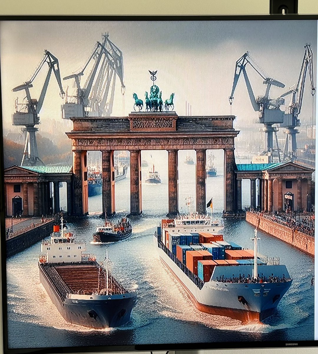 ArneLietz's tweet photo. Heute fahren in Berlin durch das Brandenburger Tor Schiffe aus den unterschiedlichsten Häfen der Binnen- und Seeschifffahrt … toll -AHOI! 🚢 #HäfenAlsEnergieHUBS #LogistikRückgrat #Intermodalverkehr #MilitaryMobility @PortofHamburg #SeaPortsNiedersachsen #GvSH @bremen_de #LHMV https://t.co/LVxVstuNBv