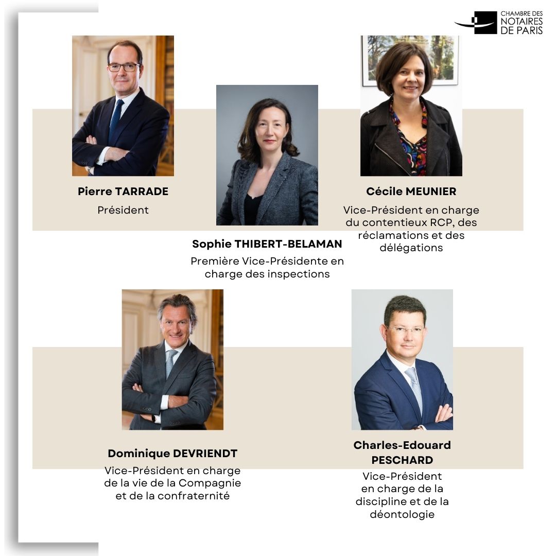 Pierre TARRADE est élu Président de la #ChambredesNotairesdeParis 👉bit.ly/4aQ2EzV

“Forts de notre ADN notarial, sereins dans l’anticipation de notre avenir, nous saurons rayonner en jouant pleinement le rôle essentiel qui est le nôtre au cœur de la Cité !"