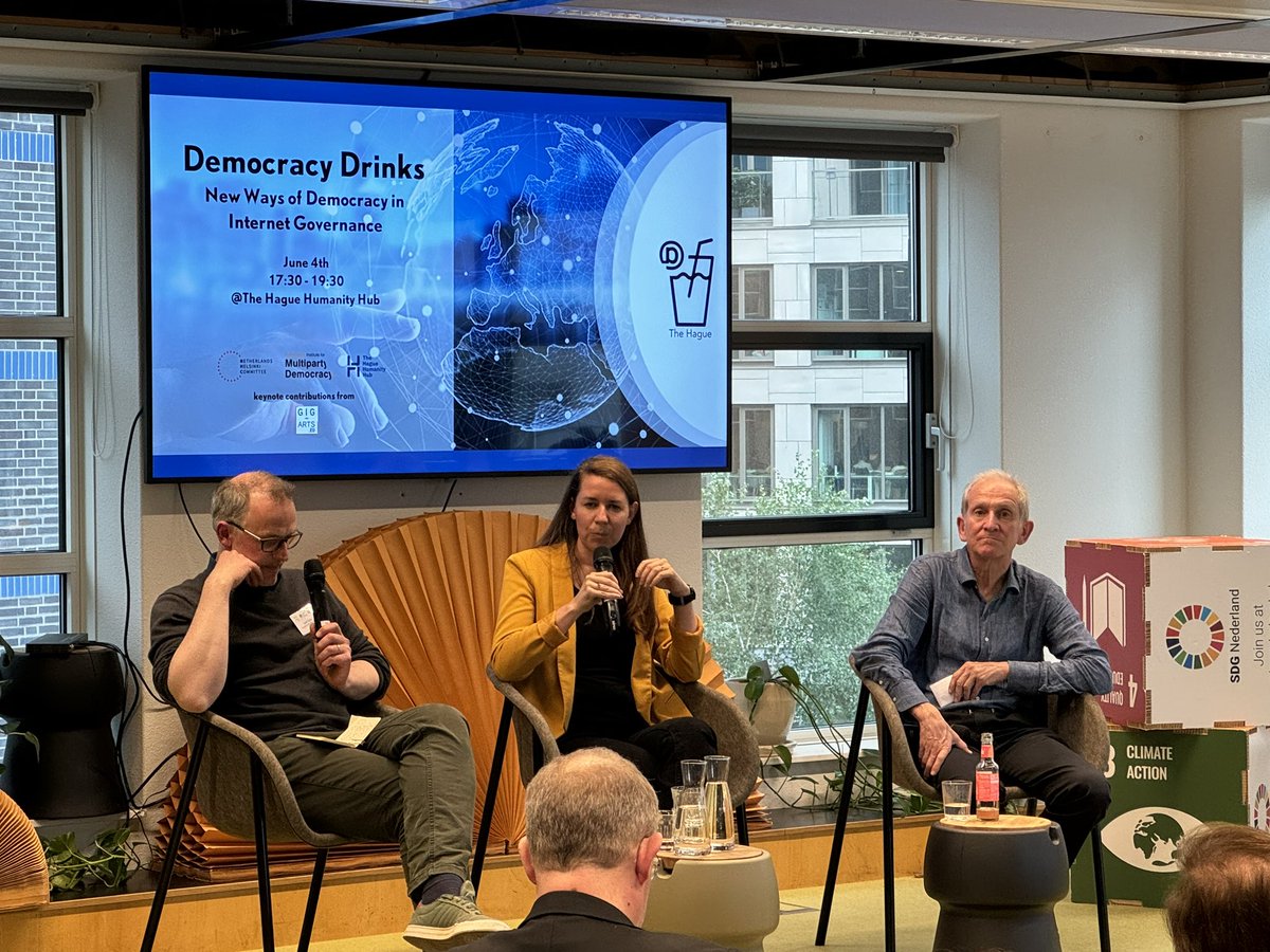 Jordan Carter (@jordantcarter) on Twitter photo It’s #democracydrinks at the <a href="/HumanityHub/">The Hague Humanity Hub</a> talking #InternetGovernance this evening It’s #democracydrinks at the <a href="/HumanityHub/">The Hague Humanity Hub</a> talking #InternetGovernance this evening