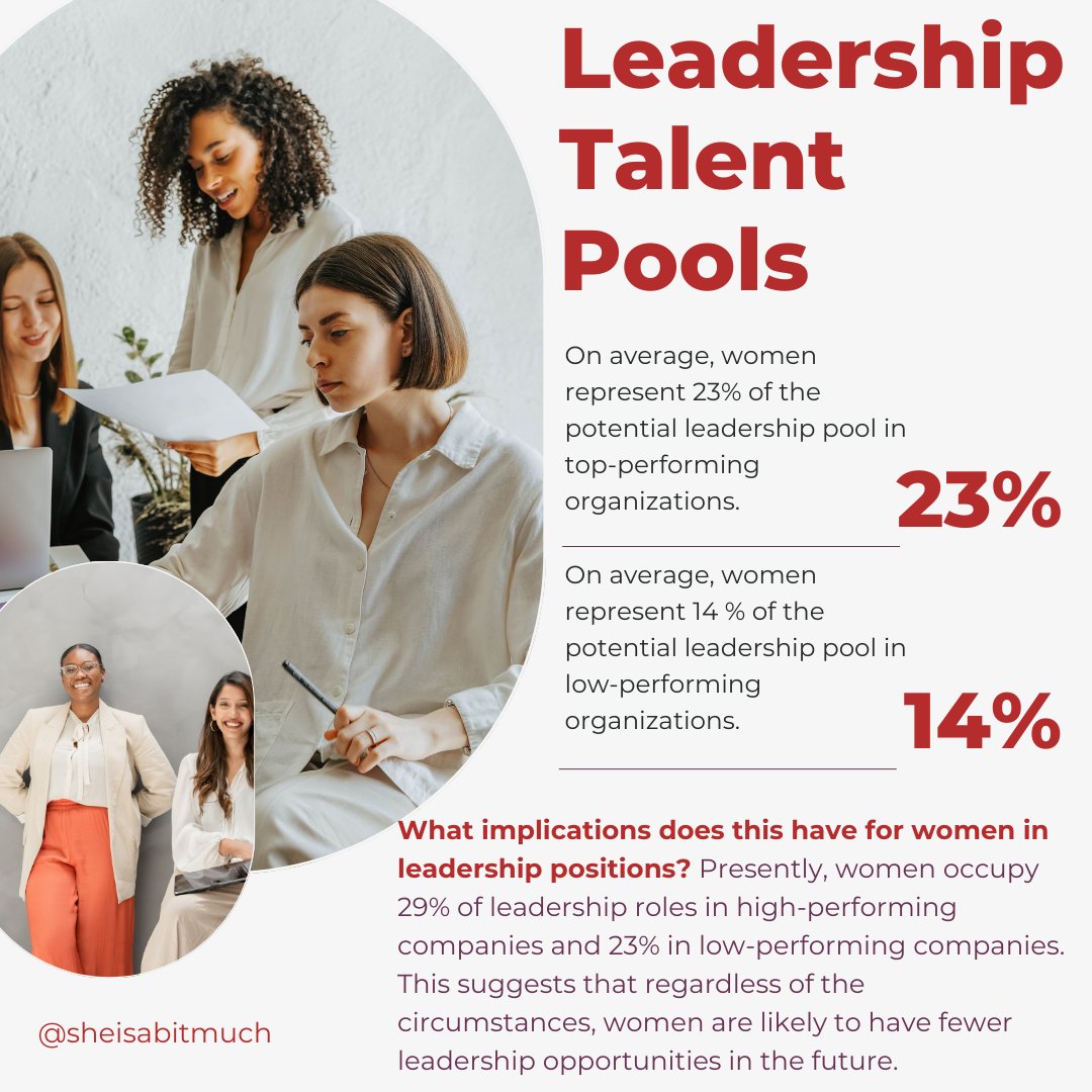 sheisabitmuch's tweet photo. Looking ahead, the data indicates a concerning trend of a significant decrease in women holding leadership positions. How can we help stop this decline?

#womensupportingwomen #womeninleadership #womenintech #femaleleadership https://t.co/OGDGWbzr0y