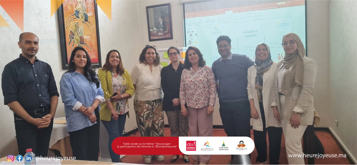 l_joyeuse's tweet photo. 📍📍Retour en images sur la table ronde organisée dans le cadre des activités transversales du projet #NajahII, sous le thème " Encourager la participation des femmes à l'Entrepreneuriat". 💪👩‍💻

@AAuteuil 
@AFD_France https://t.co/nSvK2uVJwZ