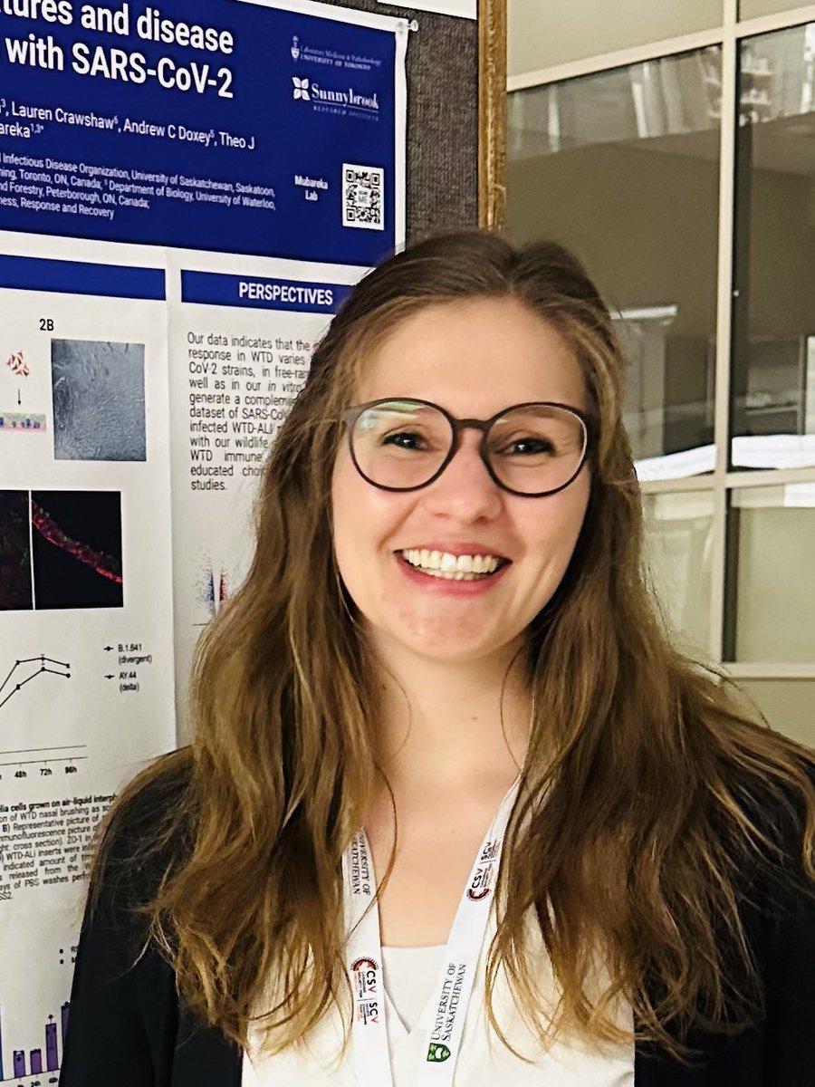 Sophie Aicher (@aicher_sophie) on Twitter photo Grateful to be able to present my first data on antiviral immune responses in white-tailed deer as Postdoc in <a href="/SMubareka/">SMubareka</a> and <a href="/sci_questions/">Arinjay Banerjee</a> labs at this fantastic conference! #CSV2024 <a href="/CanSocVirol/">Canadian Society for Virology</a> <a href="/usask/">U of Saskatchewan</a> #LoveVirology Grateful to be able to present my first data on antiviral immune responses in white-tailed deer as Postdoc in <a href="/SMubareka/">SMubareka</a> and <a href="/sci_questions/">Arinjay Banerjee</a> labs at this fantastic conference! #CSV2024 <a href="/CanSocVirol/">Canadian Society for Virology</a> <a href="/usask/">U of Saskatchewan</a> #LoveVirology