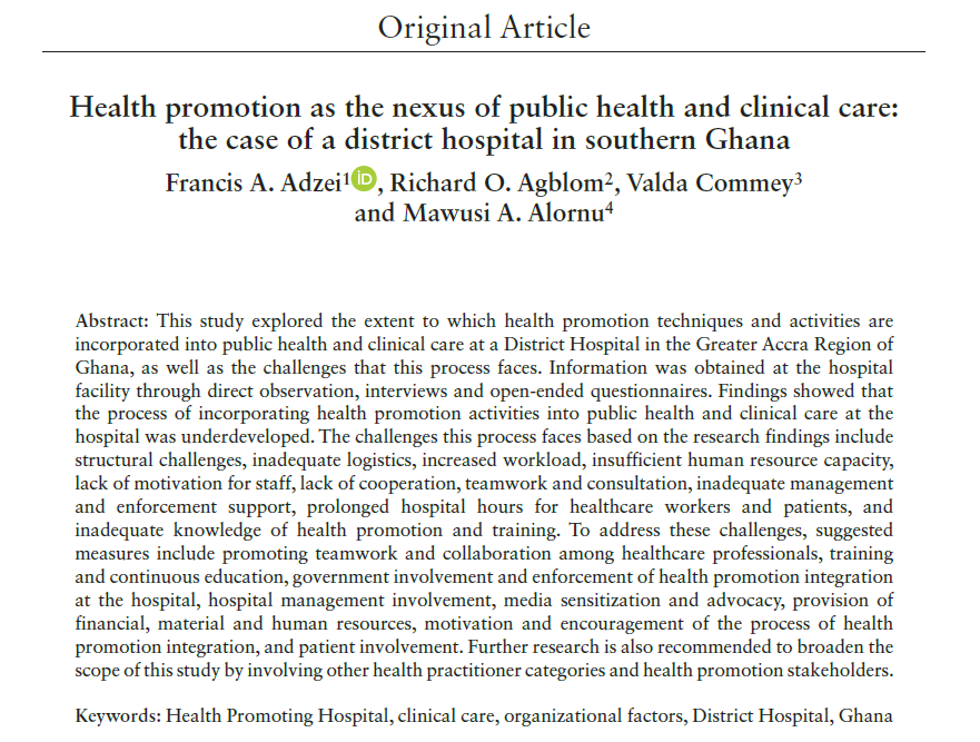 Global Health Promotion tweet media