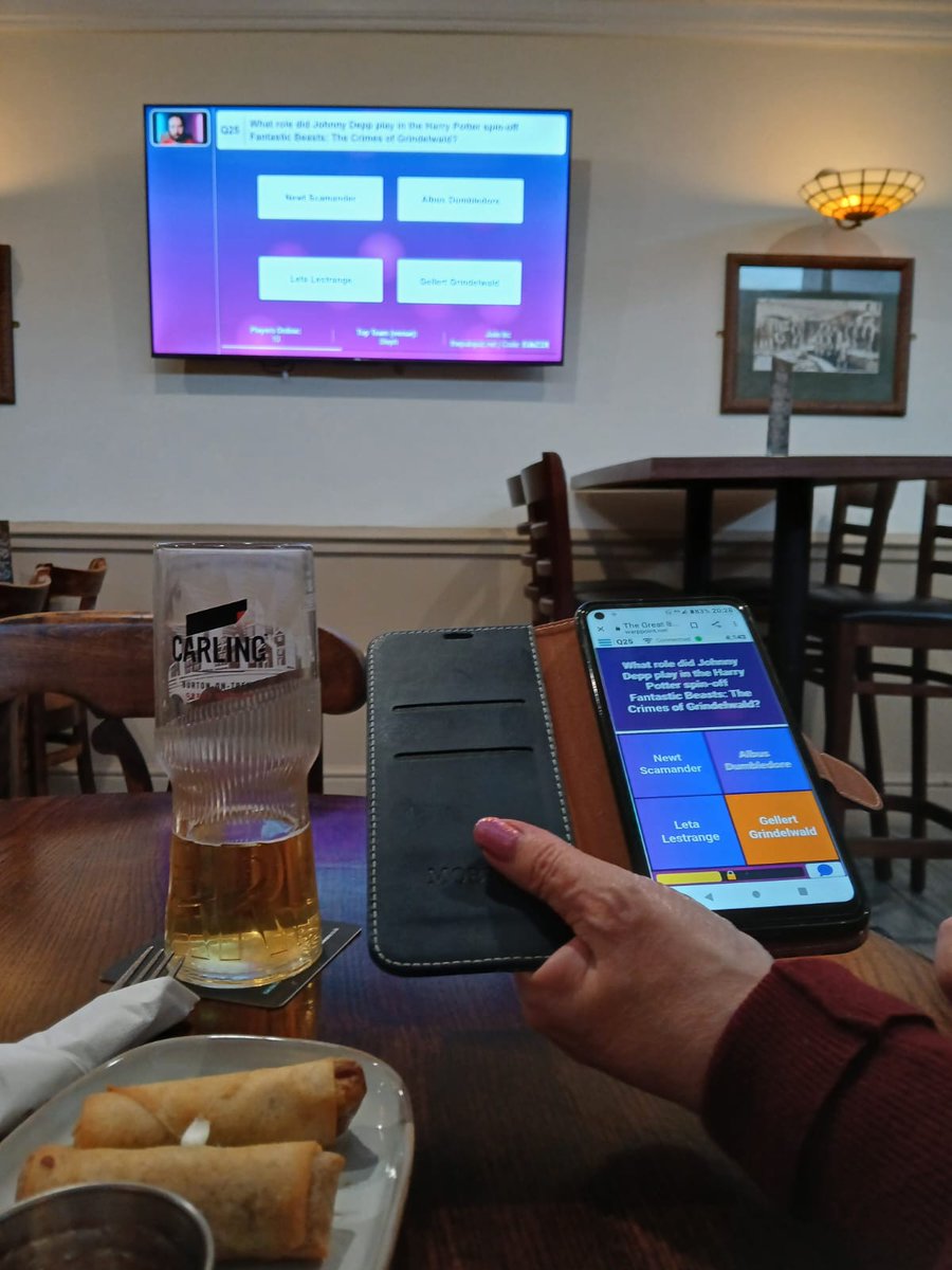 WeAreWarppoint's tweet photo. We love seeing pics of you enjoying The #GreatBritishPubQuiz (the spring rolls don't look bad either)! 

If you've got any snaps, please do send them in, and we'll stick 'em up on the page! 

Our next quiz is this Thursday @ 7:30,  see you all then! #pubquiz https://t.co/lnEWsoXmNz