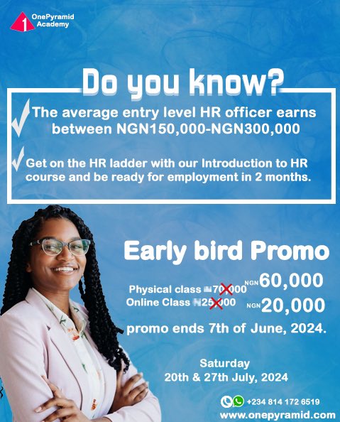1pyramidAcademy's tweet photo. Hey there!  👋 

Are you ready to kickstart your journey into the wonderful field of HR Management? 

✅Enroll now and let's soar together!

Click on the link below to join the waiting list. 👇 👇 👇  
https://t.co/oxIKk4AFE6 https://t.co/GdyFVw1d86