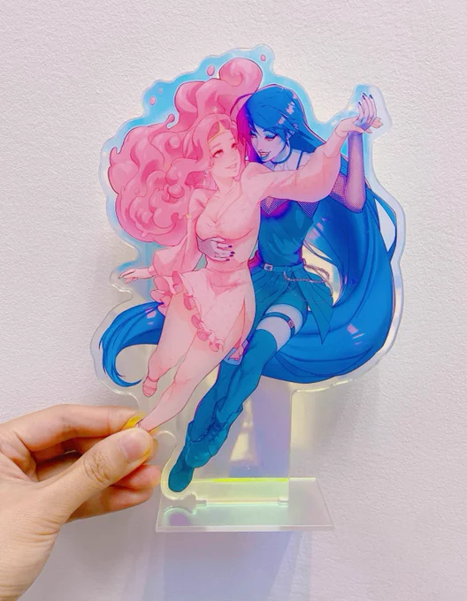 Pictures from my supplier of the standees I will be bringing to Dokomi!  They shine so much  