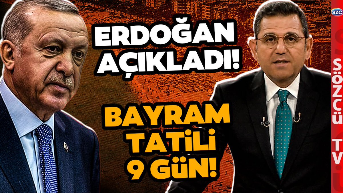 SON DAKİKA Fatih Portakal Bayram Müjdesini Aktardı! Bayram Tatili 9 Gün @fatihportakal #açmideye youtu.be/dnhqsoTiEf8