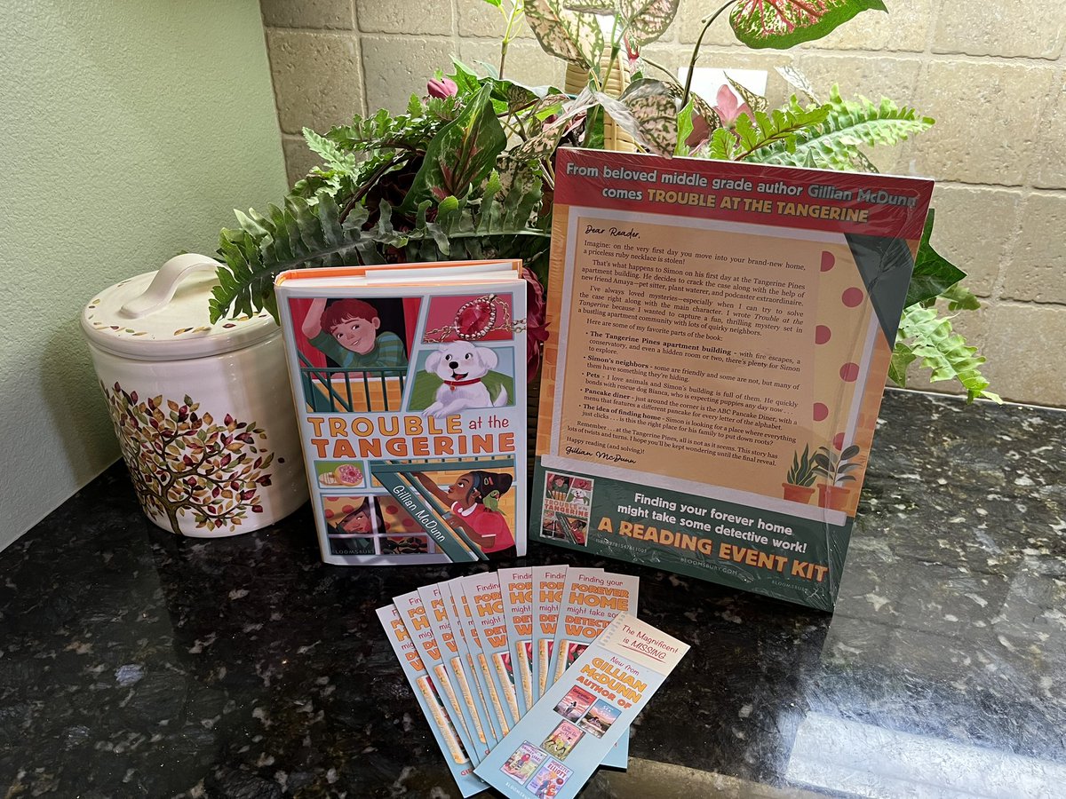 While I wasn’t one who garnered a set of 6 books &amp; activities, wasn’t it wonderful of <a href="/bloomsburykids/">BloomsburyUS Kids/YA</a> to send a book, bundle of activity kits &amp; bookmarks? I’ve already read/reviewed <a href="/gillianmcdunn/">Gillian McDunn</a>’s wonderful mystery so this copy will go to a library in the area or my LFL.