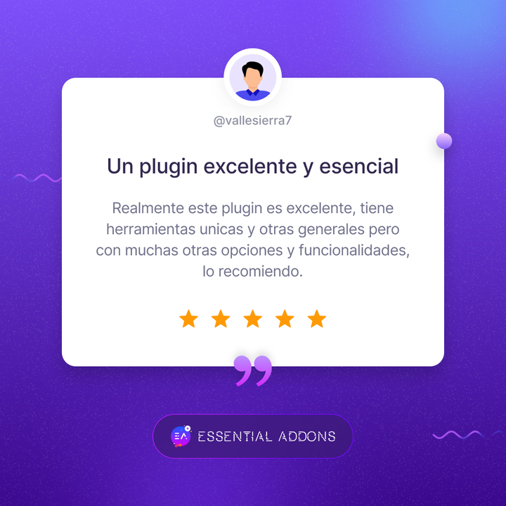 EssentialAddons's tweet image. ✨ We&apos;re happy to announce that Essential Addons has received a glowing 5-star review! 

Thank you to all our amazing users for your continued support and feedback. 🚀

#EssentialAddons #CustomerReview