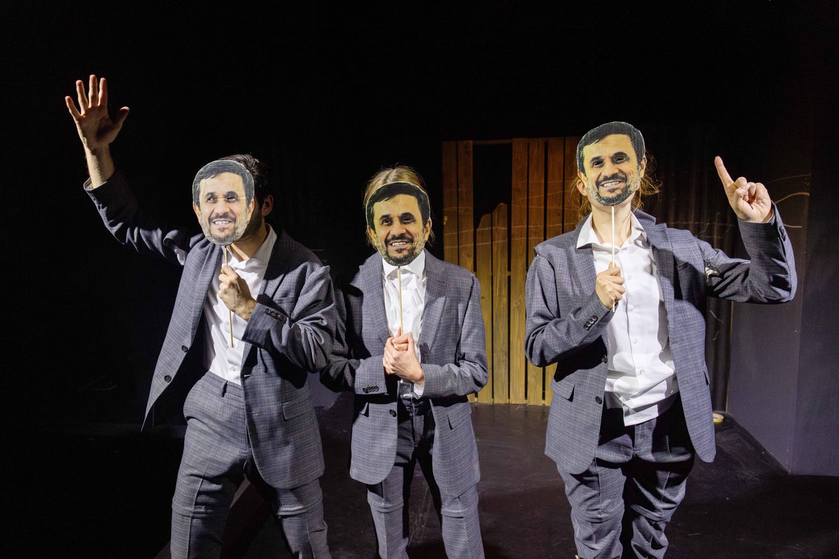 blnensemble's tweet photo. WORX-Werkschau: Alireza Daryanavards Inszenierung "Chronik der Revolution" erzählt auf Basis von Originalquellen und persönlichen Einblicken vom 100-jährigen Widerstand der iranischen Gesellschaft. am 7.6. im Neuen Haus - zum letzten Mal in dieser Spielzeit! #BErevolution #BEworx https://t.co/7MRccSU3IL