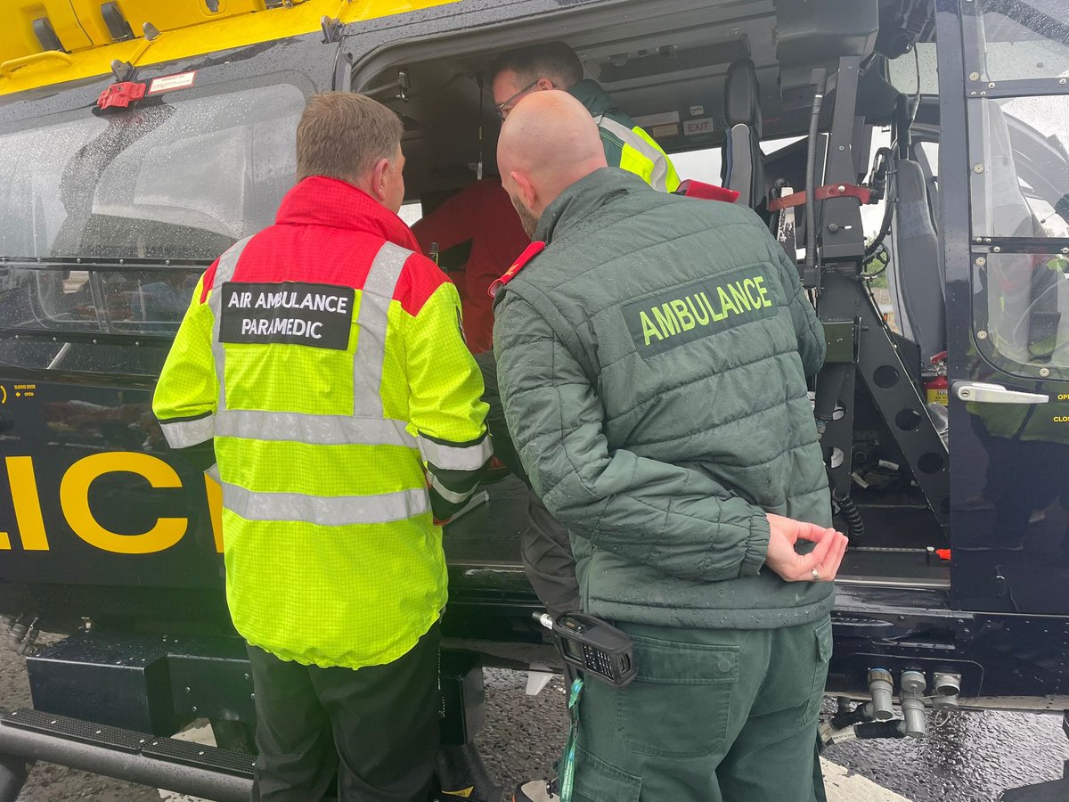 We were delighted to welcome  <a href="/psniairsupport/">PSNI Air Support</a> to <a href="/airambulanceni/">@AirAmbulanceNI</a> base today for the HEMS Clinical Governance day.  It was great to have a joint training session together to enhance our aviation and aeromedical skills.