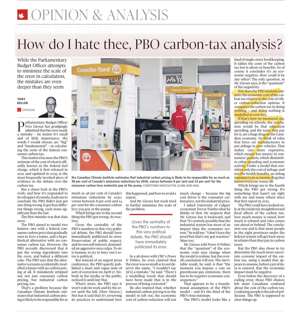 DavidHamer_1951's tweet image. The Parliamentary Budget Office has so, so much to answer for regarding its carbon pricing blunder.
It didn’t just blow the arithmetic, it constructed its whole analysis wrongly, ignoring the costs of doing nothing.
Check out the mandatory seatbelts analogy here 👇🏻