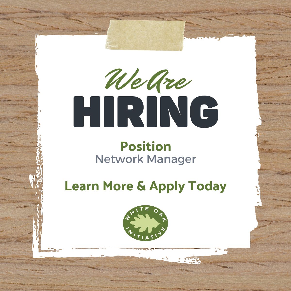 Deadline to apply is June 30. 🌳
Learn more: …ridian-institute.primepay-recruit.com/job/801221/whi…
#SupportWhiteOak