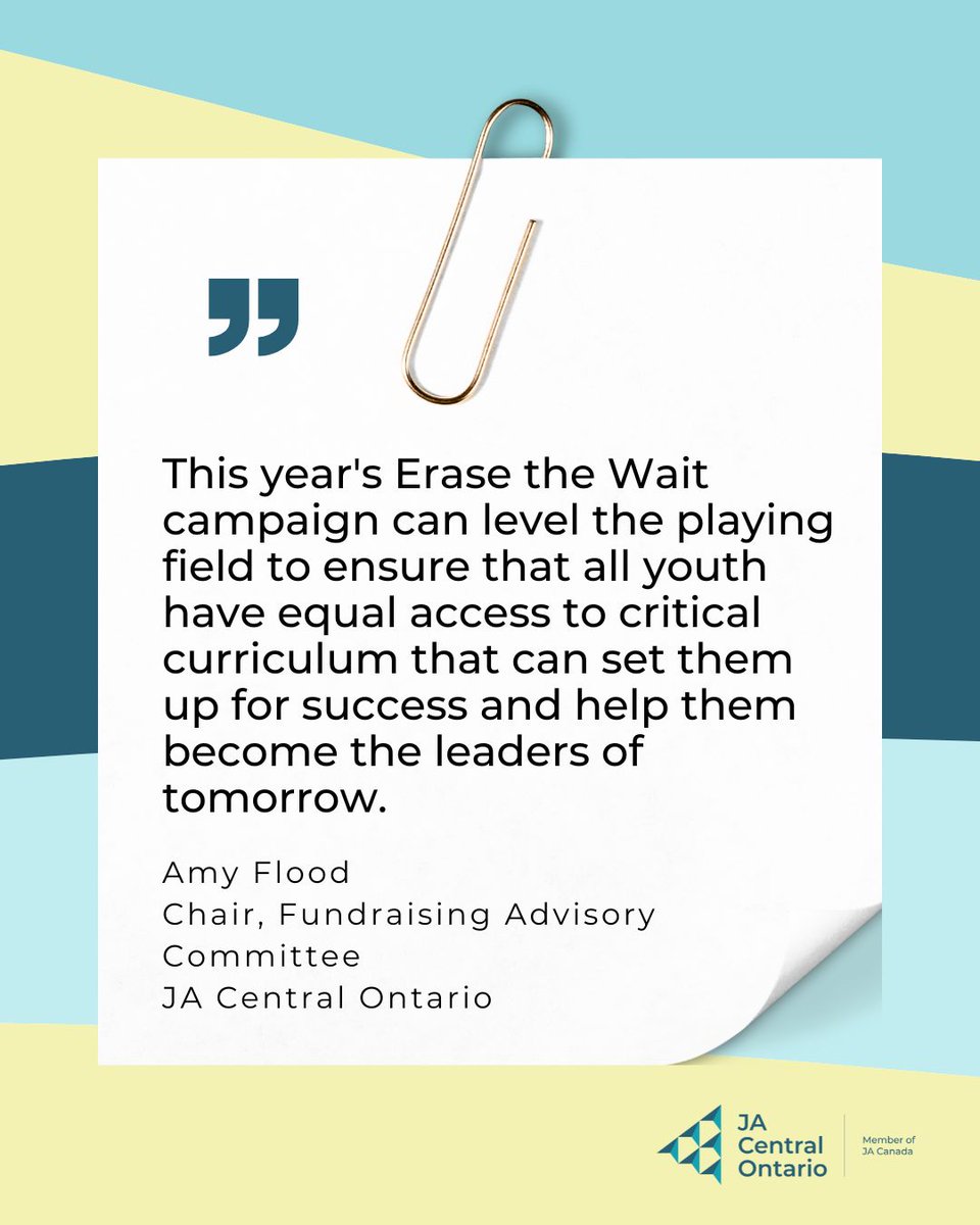 With support from our JA community fundraisers like Amy Flood, we've reached 85% of our Erase the Wait goal! Her dedication to bringing JA programs to underserved youth shines. Join us in the final push to bring our life-changing learning experiences. 💌 bit.ly/4aoUBdQ
